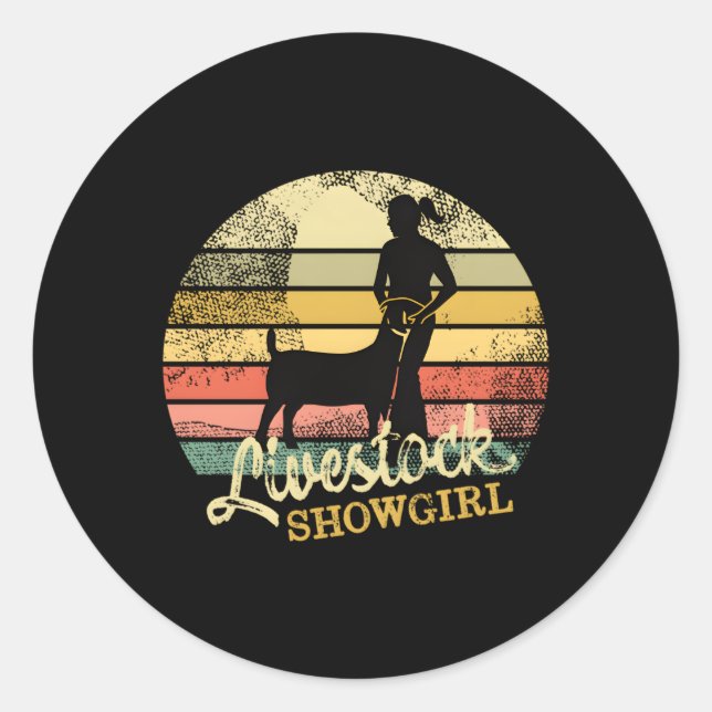 Livestock Show Fun Showing Goats At The Fair Classic Round Sticker (Front)