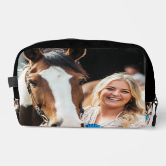 Livestock Show Horse Photo Customize Dopp Kit