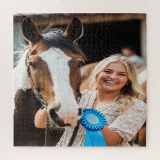 Livestock Show Horse Photo Customize Jigsaw Puzzle