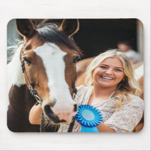 Livestock Show Horse Photo Customize Mouse Pad