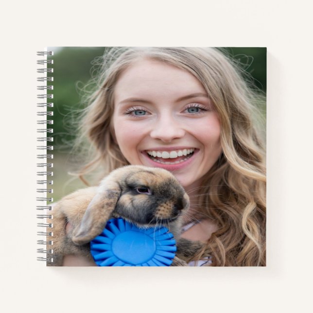 Livestock Show Rabbit Photo Customize Notebook (Front)