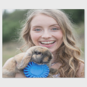 Livestock Show Rabbit Photo Customize Wrapping Paper