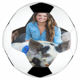 Livestock Show Swine Photo Customize Soccer Ball