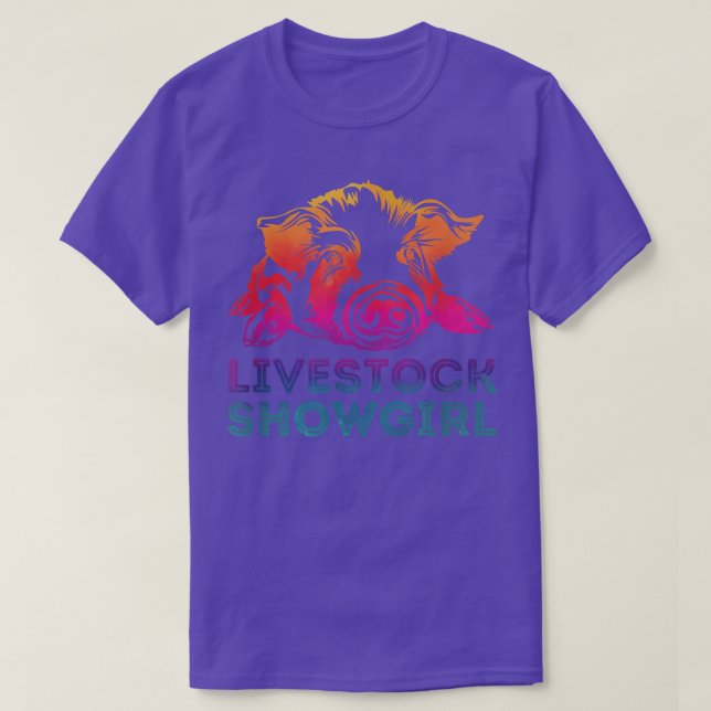 Livestock Showgirl - Showing Pigs At The Fair 4069 T-Shirt (Design Front)