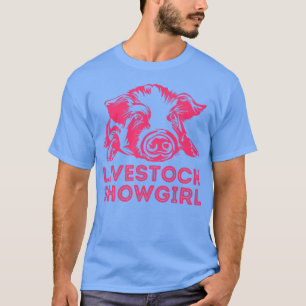 Livestock Showgirl - Showing Pigs At The Fair Prem T-Shirt