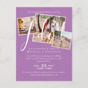 Livestreaming Watch Us Say I Do! PHOTO Wedding Postcard