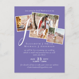 Livestreaming Watch Us Say I Do! PHOTO Wedding Postcard