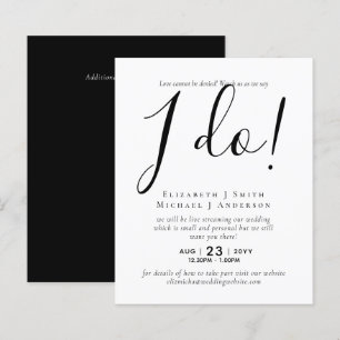 Livestreaming Wedding Invites - Watch Us Say I Do!