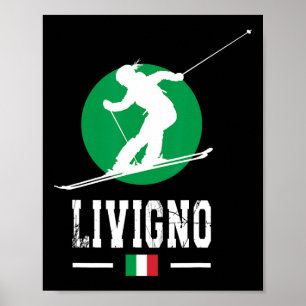 Livigno Italy Ski Resort Alps Italian Skiing Souve Poster