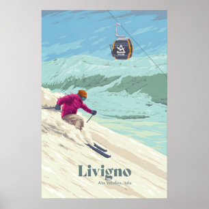 Livigno Ski Resort Travel Poster