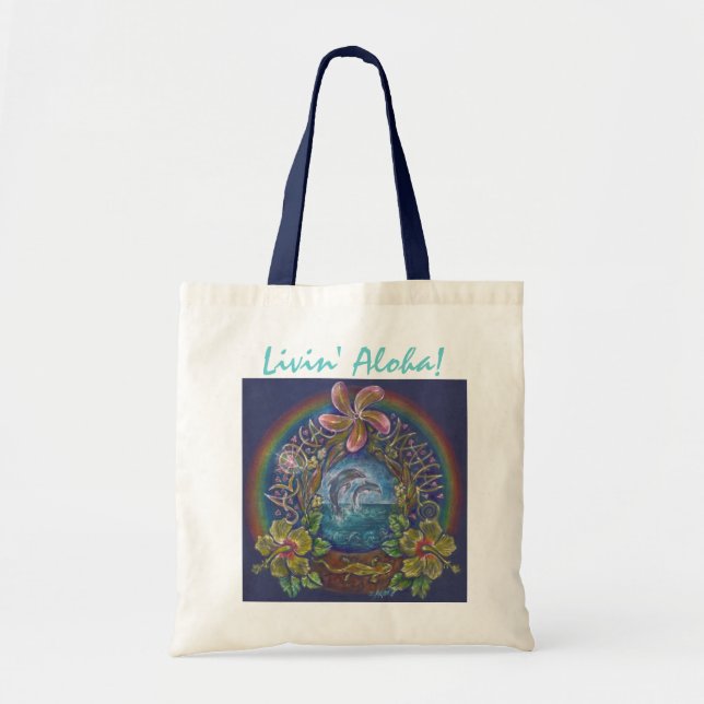 Livin' Aloha Tote Bag (Front)