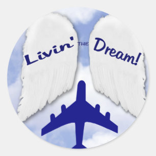 Livin' Feathers Classic Round Sticker