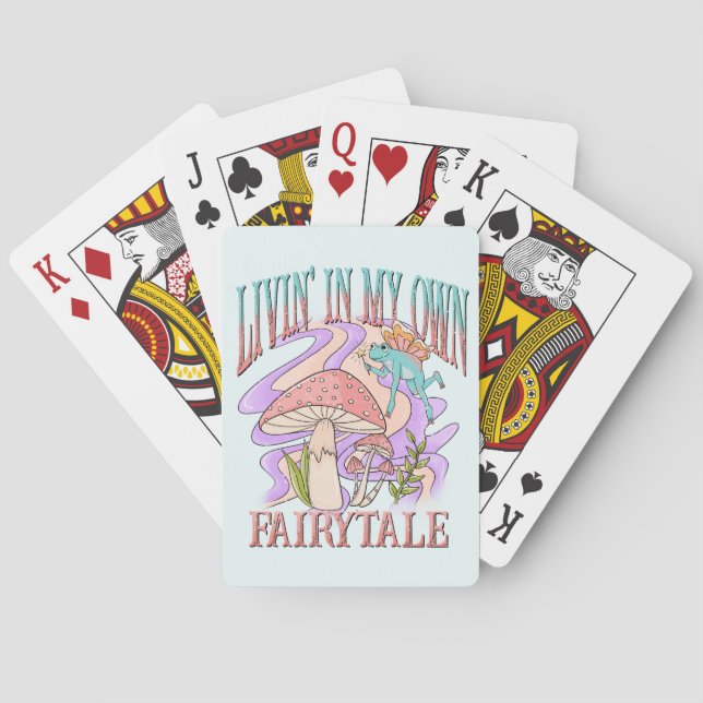Livin’ In My Own Fairytale – Frog & Mushroom Playing Cards (Back)