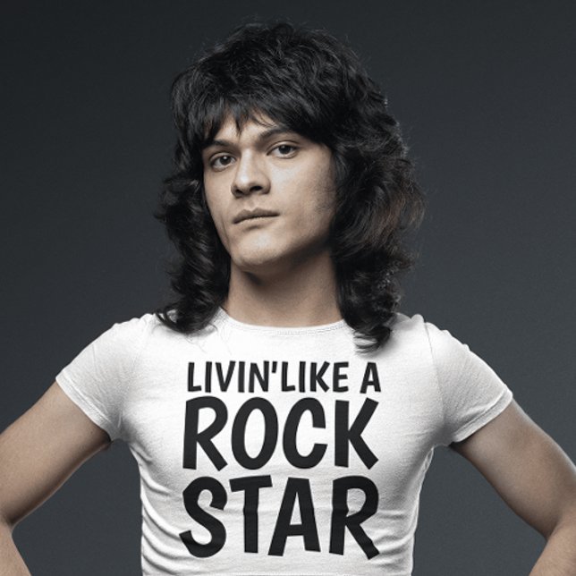 LIVIN' LIKE A ROCK STAR, Mens t-shirts (Creator Uploaded)