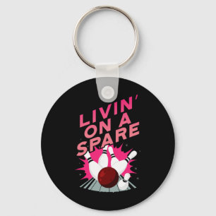 Livin' On A Spare Bowling Bowler Cricket Tsman Key Ring
