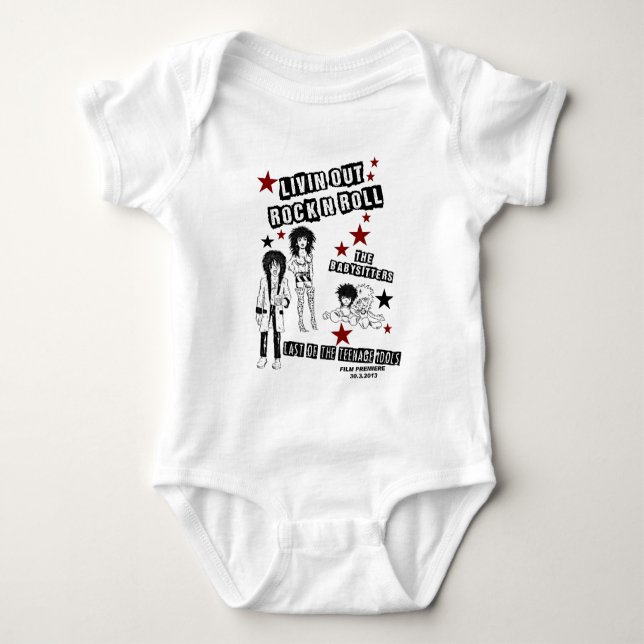 LIVIN' OUT ROCK'N'ROLL FILM PREMIERE MERCHANDISE BABY BODYSUIT (Front)