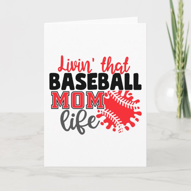 Livin That Baseball Mum Life Card (Front)