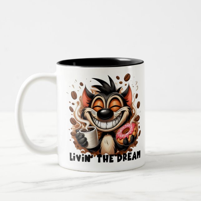 Livin the Dream Two-Tone Coffee Mug (Left)