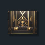 Living 1 Stretched Art Deco Canvas Print<br><div class="desc">A stretched print that channels the energy of the Art Deco movement by using contrasting colours and dynamic patterns to create a visually striking backdrop that pays homage to the glamour and excitement of the roaring twenties.</div>
