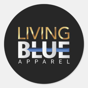 Living Blue Apparel Classic Round Sticker
