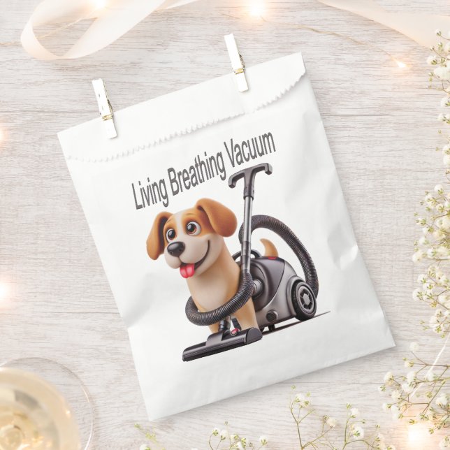 Living Breathing Vacuum Dog Favour Bags (Clipped)
