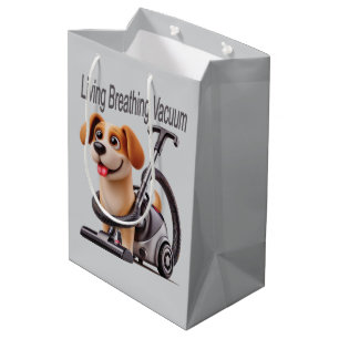 Living Breathing Vacuum Dog Medium Gift Bag