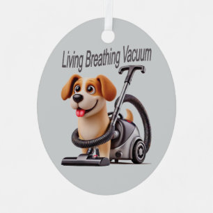 Living Breathing Vacuum Dog Metal Tree Decoration