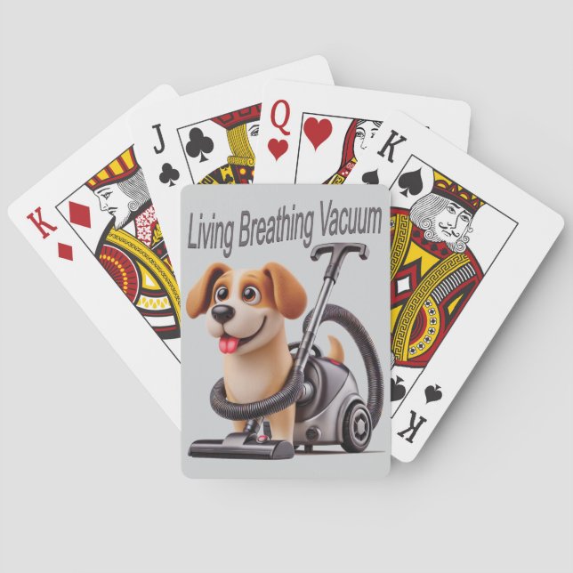 Living Breathing Vacuum Dog Playing Cards (Back)