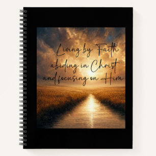 Living By Faith   Christian Inspirational Notebook