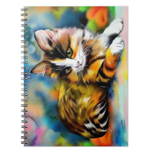 Living cat, watercolor - notebook