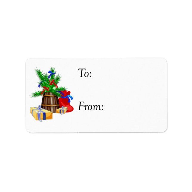 Living Christmas Tree Gift Tag (Front)