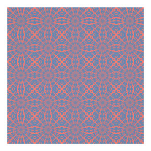 Living Coral And Pacific Blue Shapes Pattern Photo Print