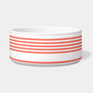 Living coral and white five stripes pattern