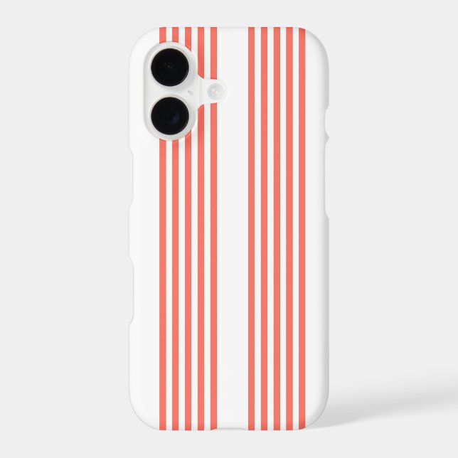 Living coral and white five stripes pattern (Back)