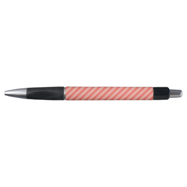 Living coral and white four stripes pattern (Front)