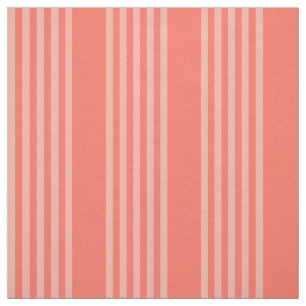 Living coral five stripes pattern fabric