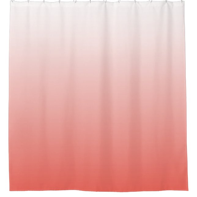 Living Coral OMBRE Shower Curtain (Front)