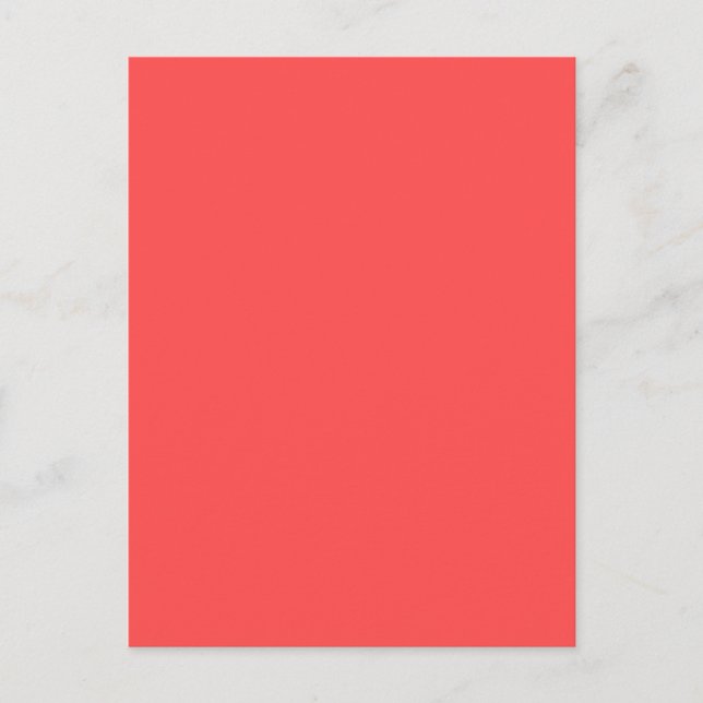Living Coral Orange Personalised Salmon Pink Colou Postcard (Front)
