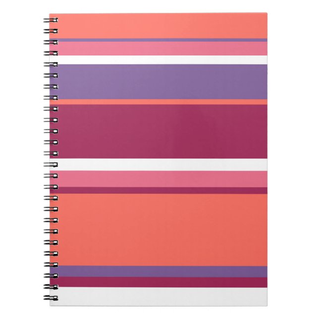 Living coral, red and violet notebook (Front)