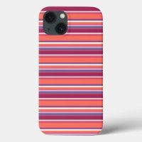 Living coral, red and violet stripes Case-Mate iPh