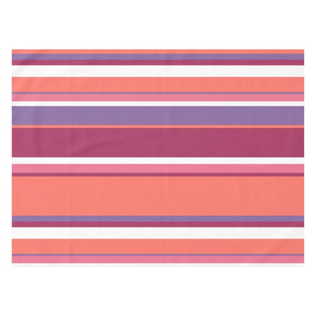 Living coral, red and violet tablecloth (Front (Horizontal))