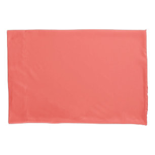 Living Coral Solid Color  Pillowcase