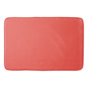 Living Coral Solid Colour  Bath Mat