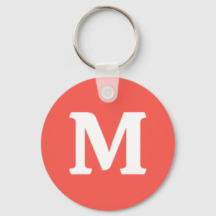 Living Coral Solid Colour  Key Ring