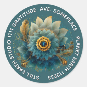 Living Field Mandala Classic Round Sticker