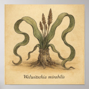 Living Fossil Beauty – Desert Botanical Poster Art