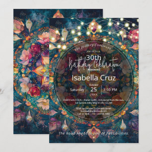 Living Garden   Floral Mandala Design Invitation