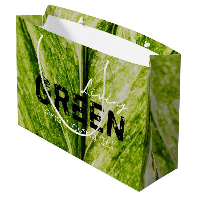 Living Green Eco Friendly Large Gift Bag (Back Angled)
