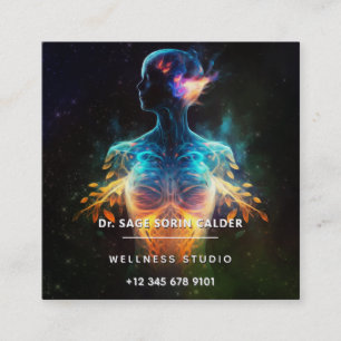 Living Hope   Spiritual Energy Square Business Card