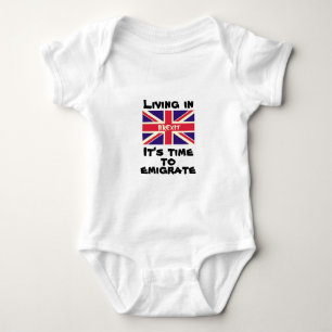 Living in Brexit, it's time to emigrate UK Flag Baby Bodysuit